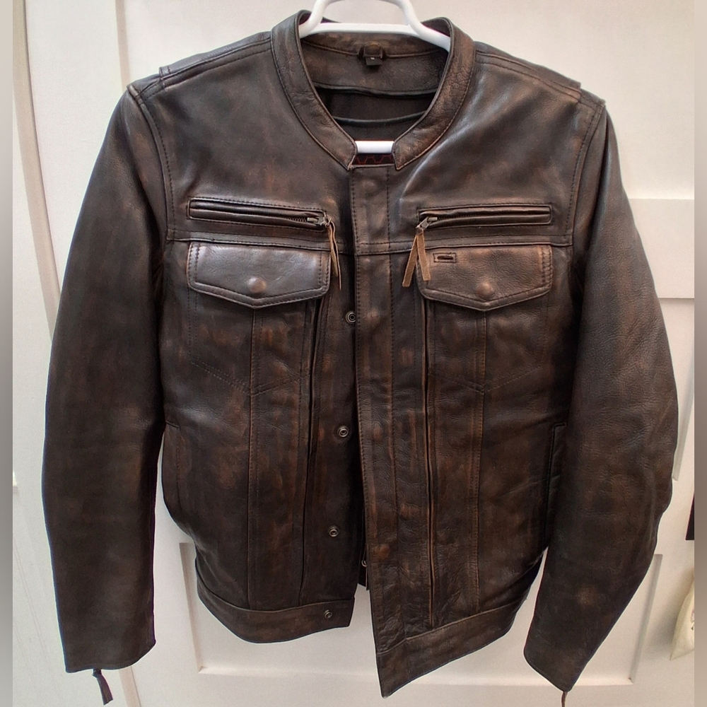 First Mfg Co FIM263 | Raider - Men's Motorcycle Leather Jacket NWT